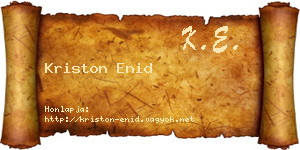 Kriston Enid névjegykártya